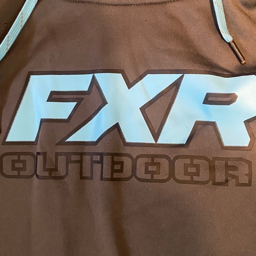 FXR Outdoor Gray and Blue Hoodie - Picture 2 of 4
